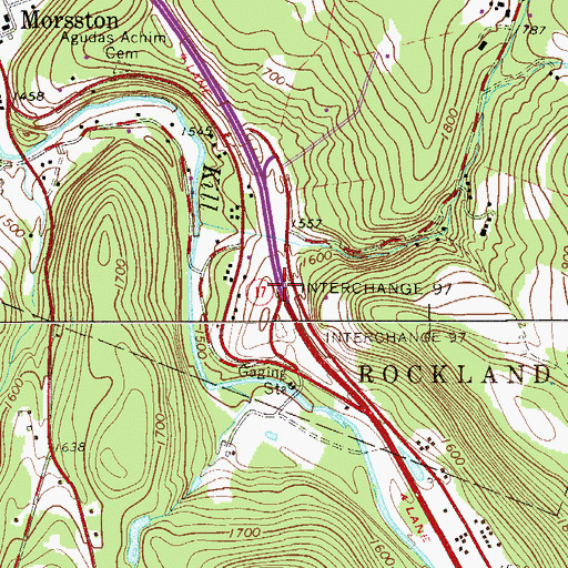Topographic Map of Interchange 97, NY