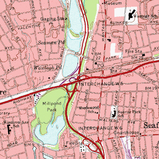 Topographic Map of Interchange W 5, NY