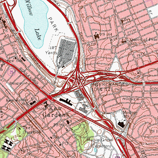 Topographic Map of Interchanges 10, NY