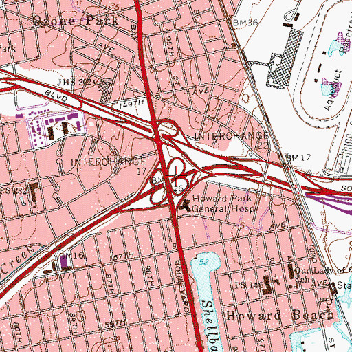 Topographic Map of Interchanges 20, NY