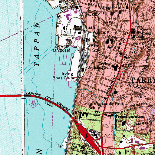 Topographic Map of Washington Irving Boat Club, NY