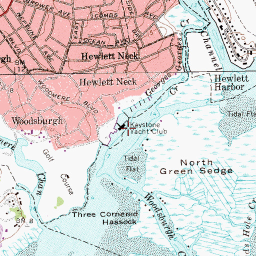 Topographic Map of Keystone Yacht Club, NY