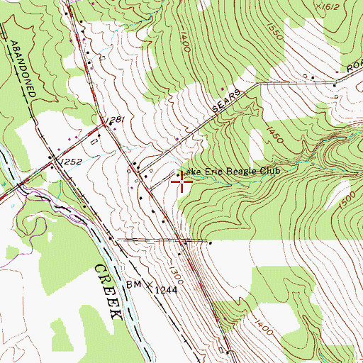 Topographic Map of Lake Erie Beagle Club, NY