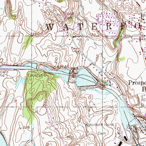Topographic Map of Lock Number 5, NY