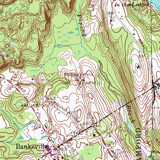 Topographic Map of Middle Patent Golf Course, NY