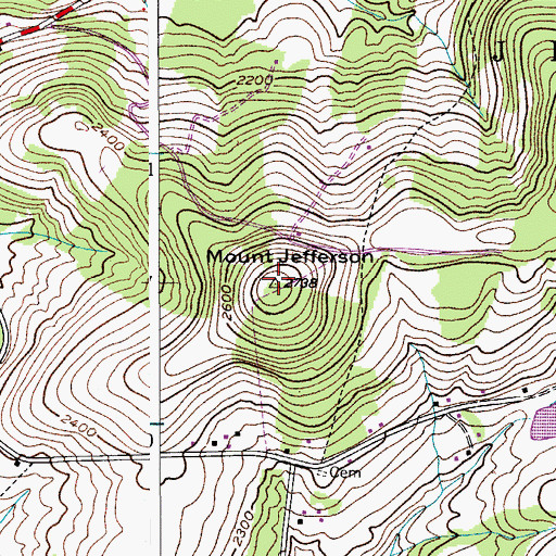 Topographic Map of Mount Jefferson, NY