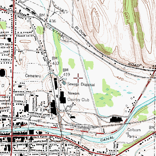 Topographic Map of Erie Falcon Golf and Recreation Center, NY