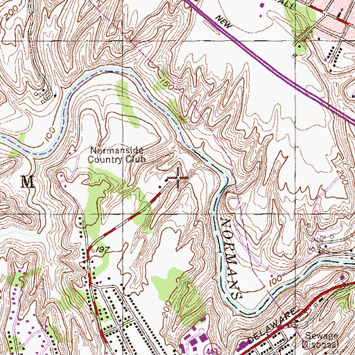 Topographic Map of Normanside Country Club, NY