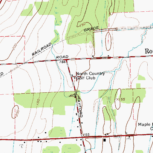 Topographic Map of North Country Golf Club, NY