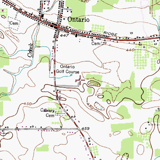 Topographic Map of Brookwoods Country Club, NY
