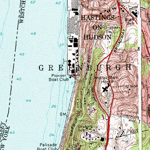 Topographic Map of Pioneer Boat Club, NY