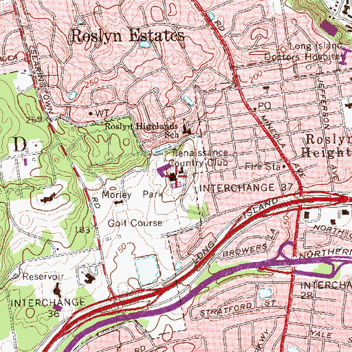 Topographic Map of Renaissance Country Club, NY