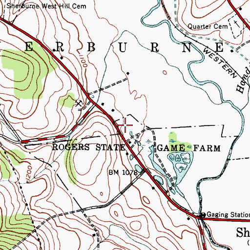 Topographic Map of Rogers State Game Farm, NY