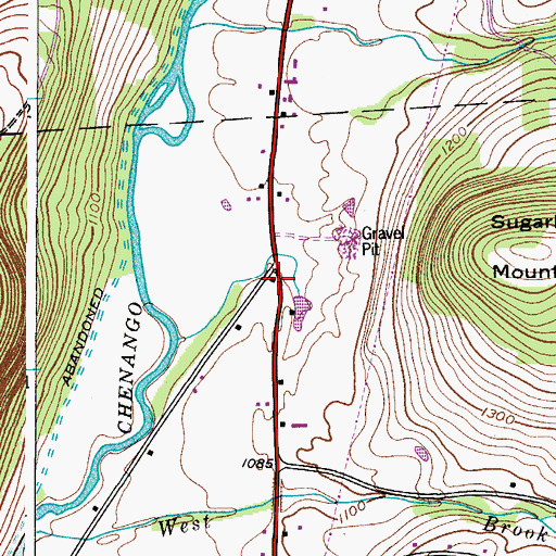 Topographic Map of School Number 1 (historical), NY