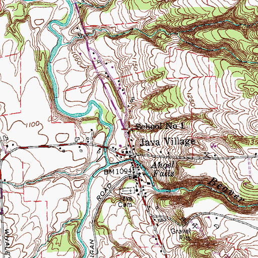Topographic Map of School Number 1 (historical), NY
