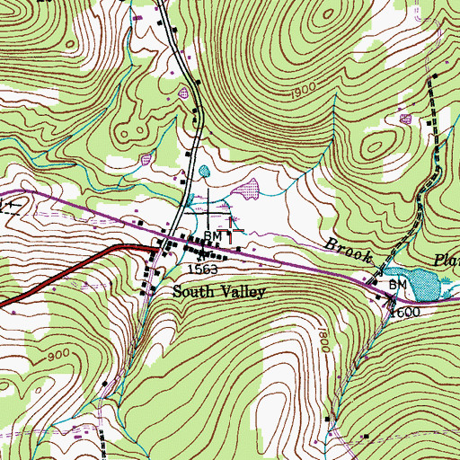 Topographic Map of School Number 1 (historical), NY
