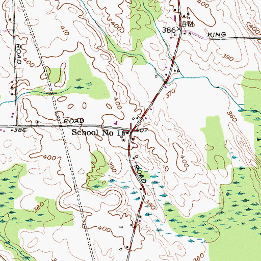 Topographic Map of School Number 1 (historical), NY