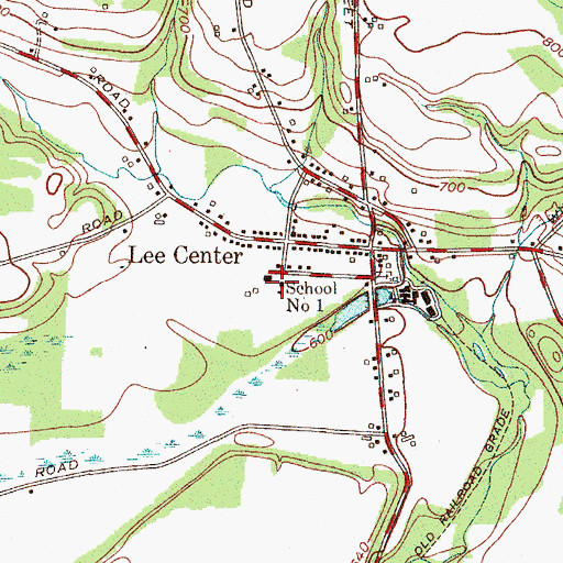 Topographic Map of School Number 1 (historical), NY