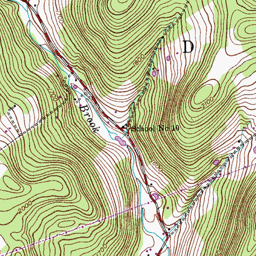 Topographic Map of School Number 10 (historical), NY