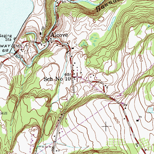 Topographic Map of School Number 10 (historical), NY