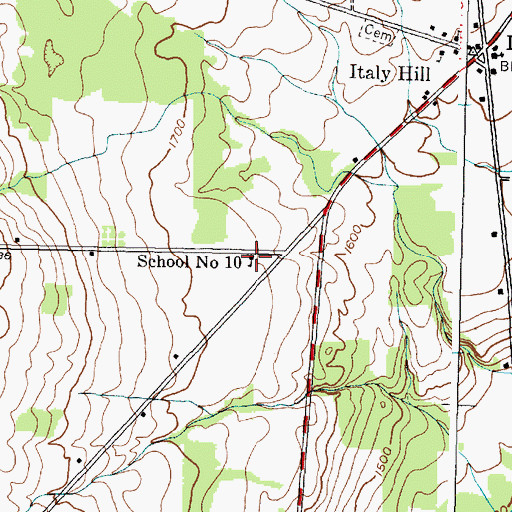 Topographic Map of School Number 10 (historical), NY