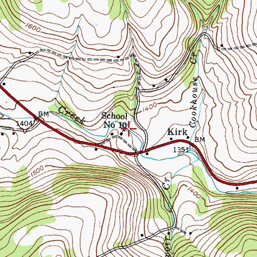 Topographic Map of School Number 10 (historical), NY