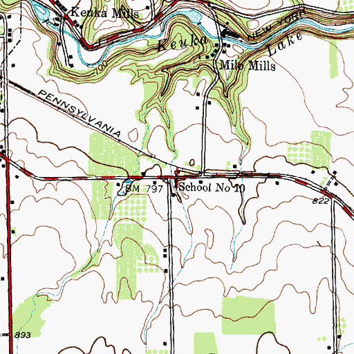 Topographic Map of School Number 10 (historical), NY