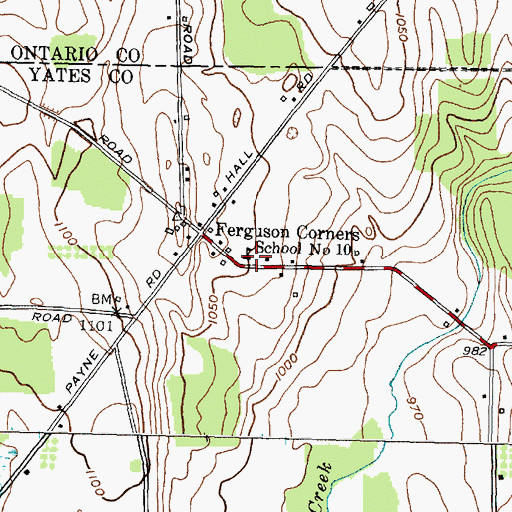 Topographic Map of School Number 10 (historical), NY