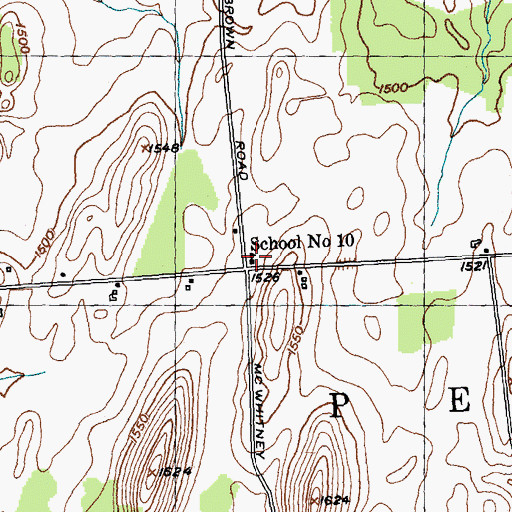 Topographic Map of School Number 10 (historical), NY