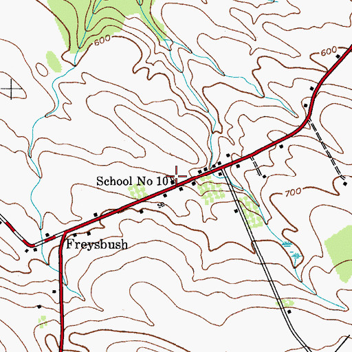 Topographic Map of School Number 10 (historical), NY