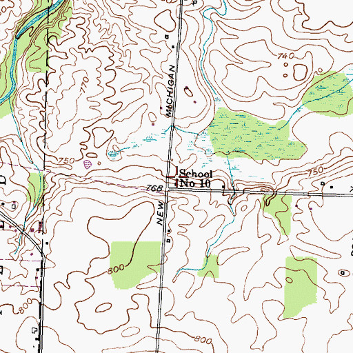 Topographic Map of School Number 10 (historical), NY
