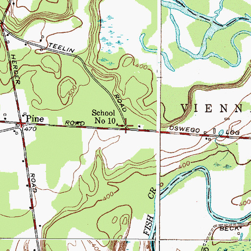 Topographic Map of School Number 10 (historical), NY
