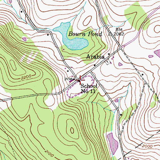Topographic Map of School Number 11 (historical), NY
