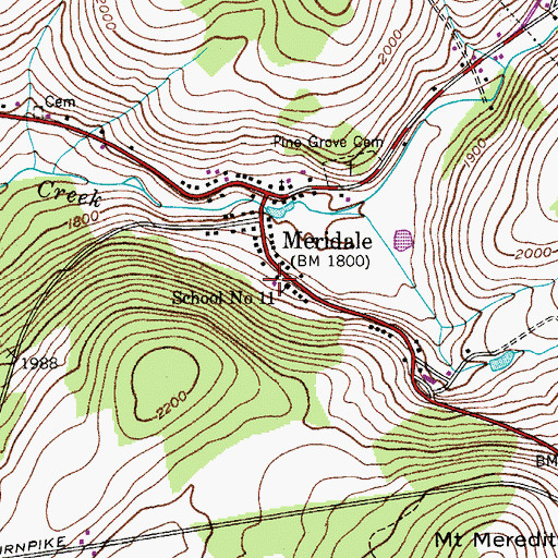 Topographic Map of School Number 11 (historical), NY