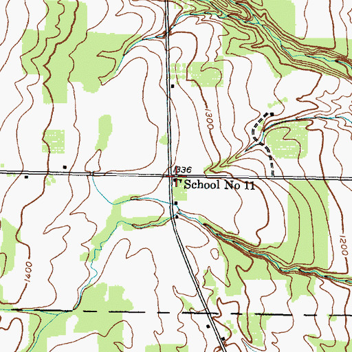 Topographic Map of School Number 11 (historical), NY