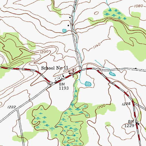 Topographic Map of School Number 11 (historical), NY