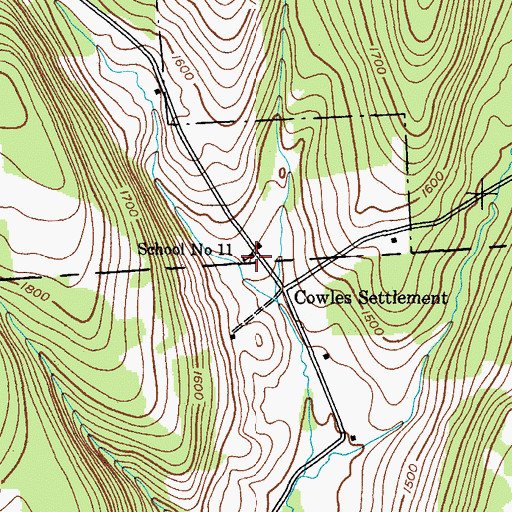 Topographic Map of School Number 11 (historical), NY