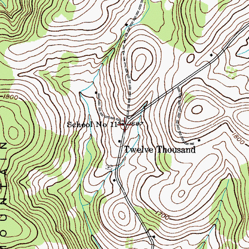 Topographic Map of School Number 11 (historical), NY