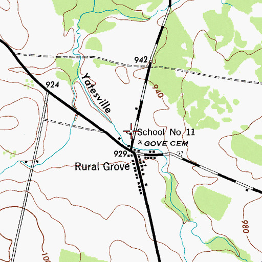 Topographic Map of School Number 11 (historical), NY