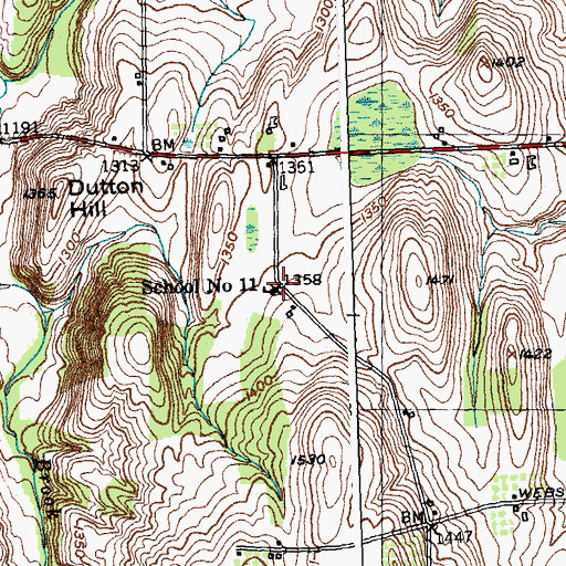 Topographic Map of School Number 11 (historical), NY