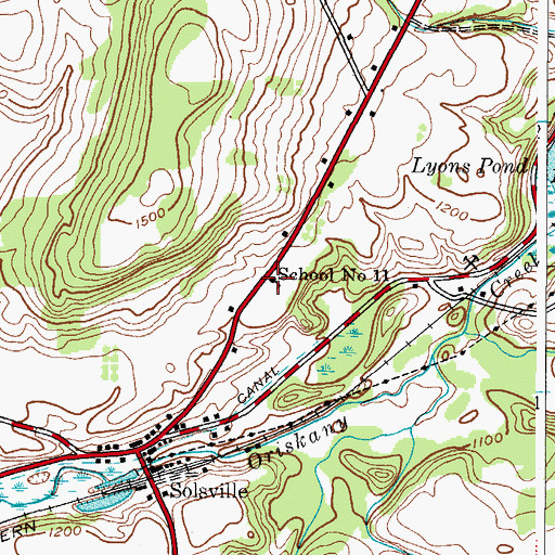 Topographic Map of School Number 11 (historical), NY