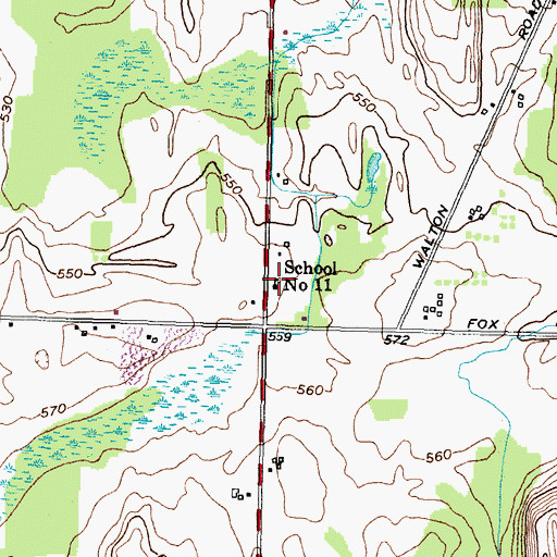 Topographic Map of School Number 11 (historical), NY