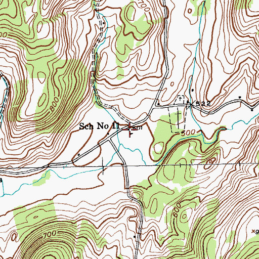 Topographic Map of School Number 11 (historical), NY