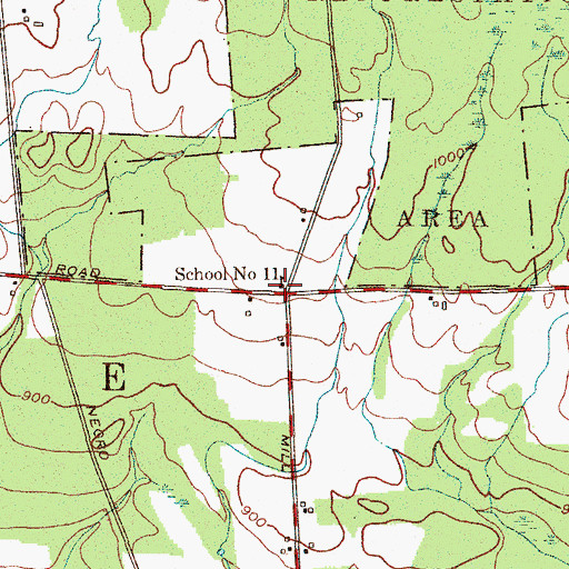 Topographic Map of School Number 11 (historical), NY