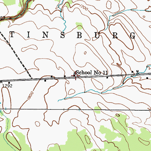 Topographic Map of School Number 11 (historical), NY