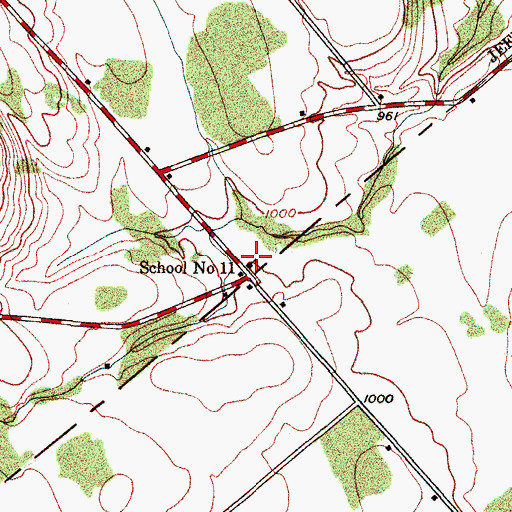 Topographic Map of School Number 11 (historical), NY