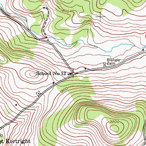 Topographic Map of School Number 12 (historical), NY