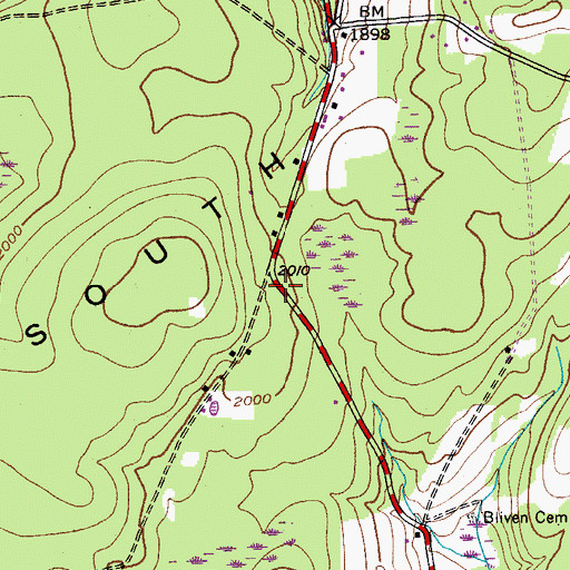 Topographic Map of School Number 12 (historical), NY