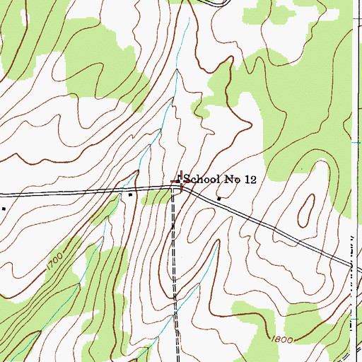 Topographic Map of School Number 12 (historical), NY