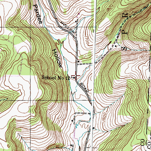 Topographic Map of School Number 12 (historical), NY
